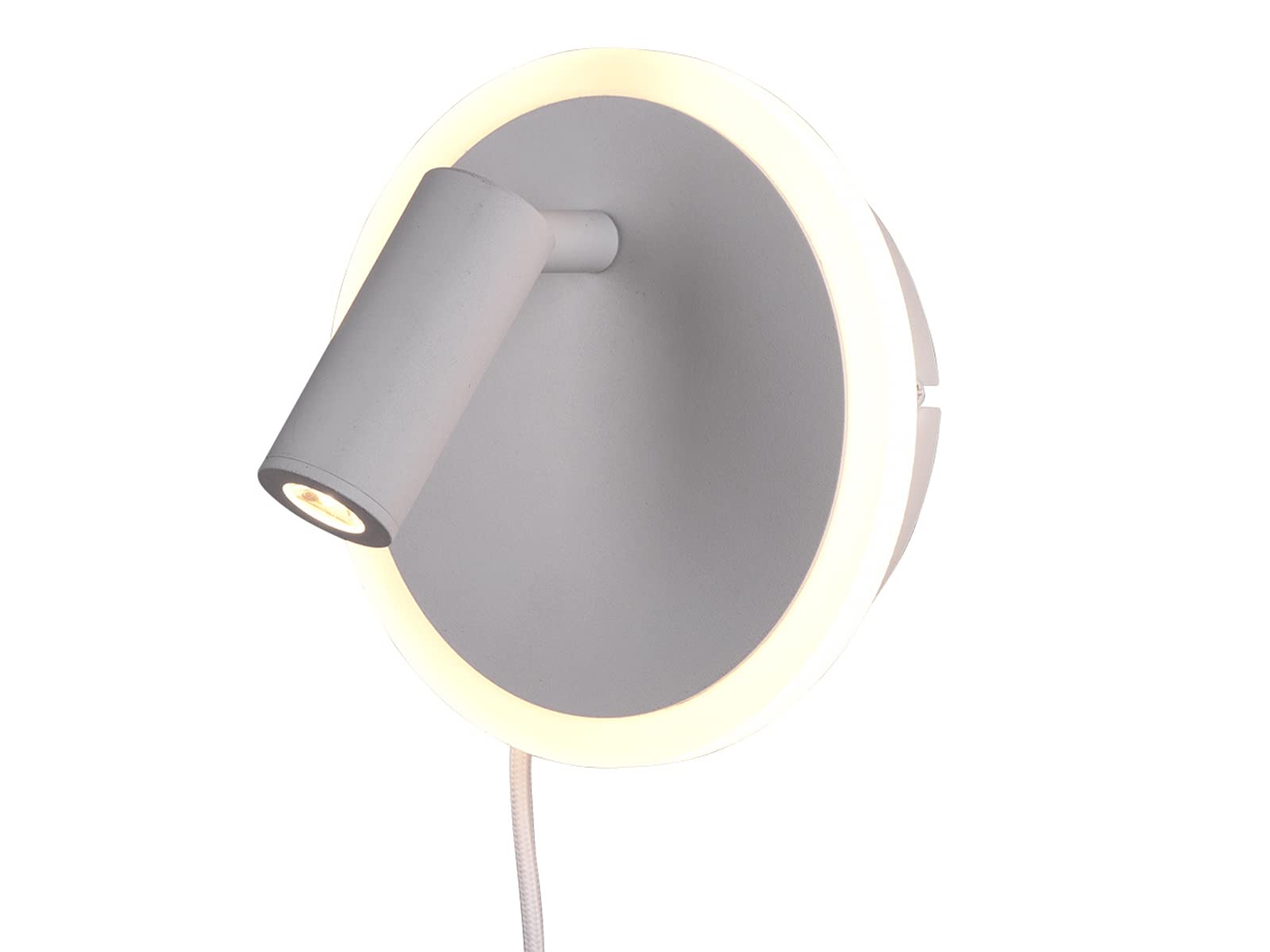 Trio Leuchten Jordan 229210231 LED Wall Light Metal Matt White Includes 5 Watt + 2 Watt LED