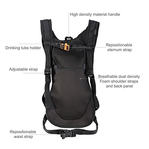 Pinty Hydration Backpack Pack with 2L Water Bladder for One Day Outdoor Climbing, Hiking, Cycling