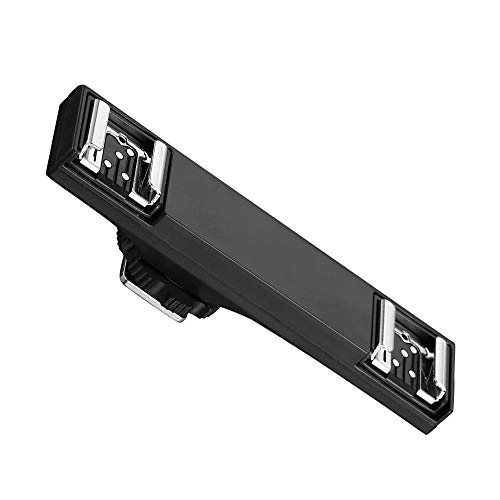 SUPON I-TTL Dual Hot Shoe Flash Speedlite Light Bracket Compatible for Nikon DSLR Camera and Other LED Video Light,Microphone,Monitor,Flash Speedlite,Camcorder,Photo Studio