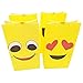 Emoji Paper Bags - Emoji Party Favors Treat Goody Bags for Kids Birthday Christmas Halloween Gift Candy Filling - Pack of 24 with 1 Sheet Emoji Stickers