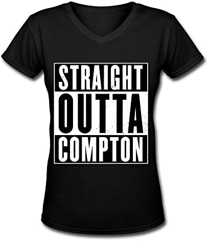 Staright Outta Compton Women's V-Neck Tee Shirts XX-Large