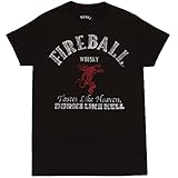 Fireball Whisky Logo Adult T-Shirt - Black (X-Large)