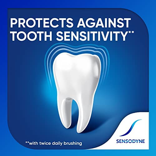 SENSODYNE REPAIR AND PROTECT WHITENING TOOTHPASTE, TOOTHPASTE FOR SENSITIVE TEETH AND CAVITY PREVENTION, 3.4 OZ (PACK OF 2)