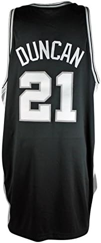Spurs Tim Duncan 2001-02 Game Used Nike +4" Extra Length Black Road Jersey