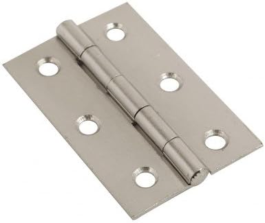 Lunn Hardware Bright Zinc Plated Steel Butt Hinge , 65 mm Size, Standard