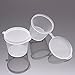 WARMBUY 1-Ounce Plastic Disposable Cups with Attached Lids for Sauces, Salad Dressings, Paints, 100 Counts