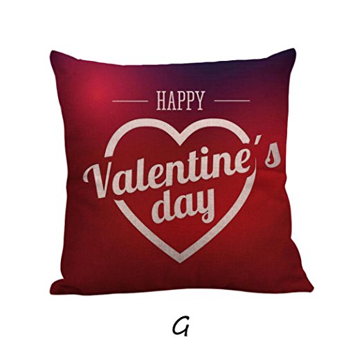 image for Tuscom Printing Love Flax Pillow Case Gift for Valentine's Day,Sofa Be