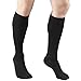 Truform 30-40 mmHg Compression Stockings for Men and Women, Knee High Length, Closed Toe, Black, Large