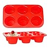 kuou 2 Pack Large Deep Muffin Tray, 12 Cup Silicone Muffins Pan, Non-Stick Cupcake Baking Tin Baking Mould Bakeware…