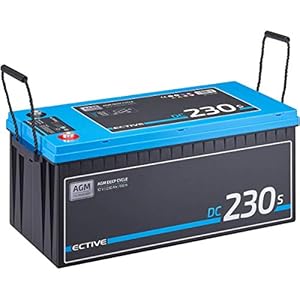 ECTIVE 46Ah 12V AGM Versorgungsbatterie DC 230s mit LCD-Display VRLA Solar-Batterie mit integrierten Nachfüllpacks – Bild 3