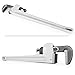 VEVOR 36-Inch Aluminum Straight Pipe Wrench Ideal for 2” to 3-1/2” Pipe Adjustable Plumbing Pipe Wrench Heavy Duty 5” Jaw capacity Plumbers Pliers Tool