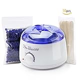 Wax Warmer for Hair Removal, VERKB Hard Wax Heater with Rapid Melting Pot Lavender Beads for Depilatory, 10 Applicator Sticks