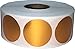 1" Inch Round Metallic Copper Color Code Dot Stickers - 1,000 Circle Labels Per Roll