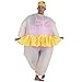 Qshine Inflatable Ballet Ballerina Cosplay Costume Halloween Funny Fancy Dress Blow Up Suit (Adult(150-200CM), Pink)