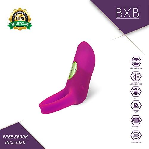Delay Vibration Electric Ring Massager by BXB | Powerful | Cordless | Compact | Therapeutic | Recovery | Muscle Aches | Travel Gift | Hypoallergenic | Silicone | USB | Wireless | Stress Away