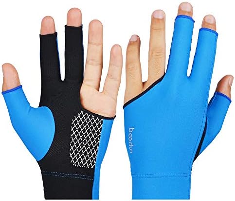 Cocal Practical Cool Spandex Snooker Billiard Cue Glove Pool Left Hand Three Finger Billiard Glove Accessory, Perfect Supplies for Billiard Lovers