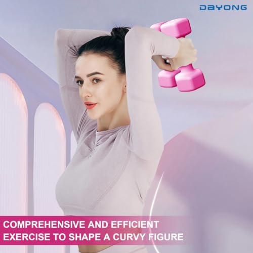 DAYONG Dumbbell Hand Weights Set-2 Kg*2, Hexagonal Frosted Dumbbells for Adult, Home Gym Equipment for workout Core Strength,Exercise Arm Muscle.