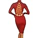 Laiyuan Women Sexy Long Sleeve Autumn Warm Stretch Bodycon Party Bandage Dresses