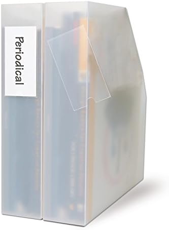 3L Fr 10335- Sachet de 6 Porte-étiquettes adhésifs 3L - 55 x 102 mm - étiquettes pour classeurs, Clear, 55mm x 102mm