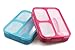Leakproof Bento Lunch Box Set With 3 Compartments | 2 Food Prep & Meal Planning Containers For Kids And Adults | BPA Free & FDA Approved | Microwave & Dishwasher Safe By PlusPoint | Includes Ebook
