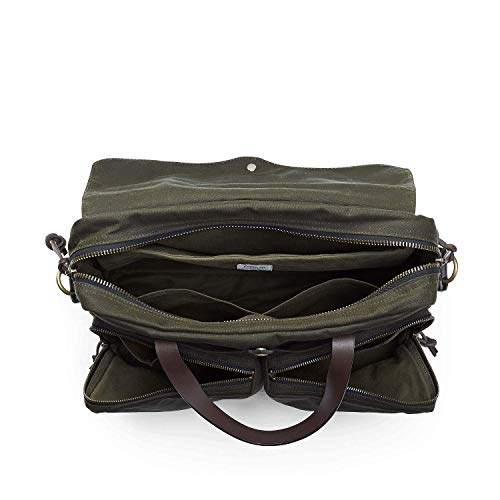 FiLSON 24-Hour Tin Cloth Briefcase - Otter Green - Thumbnail 3