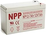 NPP 12V 7ah 12Volt 7amp Rechargeable Sealed Lead Acid Battery for Security Alarm System Verizon Fios Box with F1 Terminal