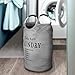 Dalykate Large Laundry Basket, Collapsible Laundry Bag, Waterproof Fabric Hamper with Padded Handles, Clothes Hamper Stands Up Well, Easy Carry Dirty Clothes Basket for College Dorm, Family Grey