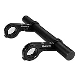 Kbrotech Bike Handlebar Extender Double Handlebar Extension Carbon Fiber Mount Holder with Aluminum Alloy Bracket Space Saver (Alloy Dblack)
