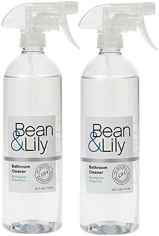 Bean and Lily Bathroom Cleaner, Eucalyptus Grapefruit, 24 oz Spray Bottle (pack of 2)