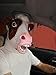 Lubber Halloween Costume Cow Latex Animal Head Mask Pink