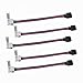 SoundOriginal LED 5050 RGB Strip Light Connector - Strip to Power Adaptor - 5050 to Transformer DC Jack - 4 Conductor 10mm Wide 5050 RGB Multicolor Free Welding Connector Cable 6inch (5pcs/Pack)
