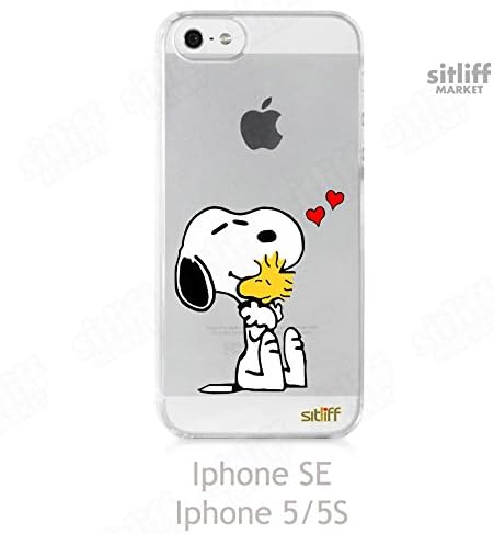 Transparent Snoopy Case iPhone 5/5s/SE sitliff (Transparancy/Hearts Iphone 5/5s&amp;SE)