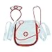 Nurse Costume 3 Piece Set Includes Hat Apron and Stethoscope White