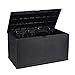 Usnyabni Outdoor Storage Box Waterproof Plastic Large Patio Deck Storage Bench for Garden,Backyard,Pool,Lawn 120 -Gallons(Black)