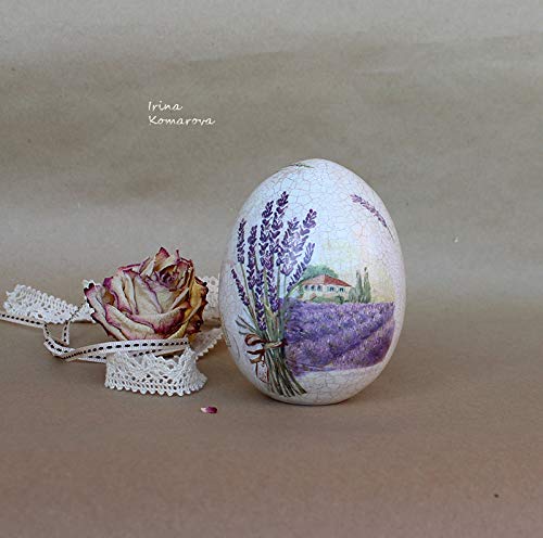 Amazon Com Big Wooden Easter Egg Decorative Decoupage Egg