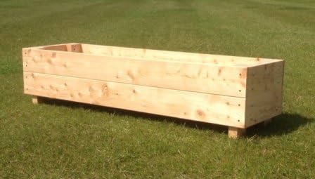 Garden Larch Deep Wooden Garden Planter 1.5 m long x 450 mm wide x 350 mm high