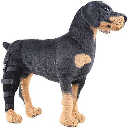 Tutuba Dog Right Rear Leg Brace, Dog Compression Sleeve Wrap Puppy Injury Rear Leg Hock Brace Support Joints,Protect for Wound Healing, Prevent for Leg Warp (L, Right Leg-Black)