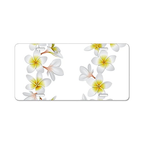 Kefanlk Tropical Necklace License Plate Frame Theft-proof Frames Aluminum Board Frames For Men Women