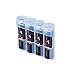 Storacell SL18650CC by Powerpax SlimLine 18650 Battery Caddy, Clear, Holds 4 Batteries (Not Included)