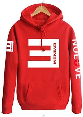 Sunshy New Hot Eminem Hip Hop Sweater Hoodie Hoody Jacket Coat Tops(Red,M)