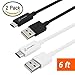 USB Type C Cable, TekSonic [2 Pack] 6.6 Ft Extra Long USB Type-C 3.1 to USB A Cord for Samsung Galaxy S8, S8 Plus, LG G6, G5, V20, Nexus 6P, 5X, Macbook 12 inch, Moto Z Force , Google Pixel and others