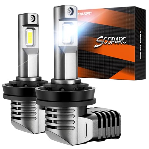 SEALIGHT H11 Powersports LED Bulbs for ATV, 600 Brightness LED Lights