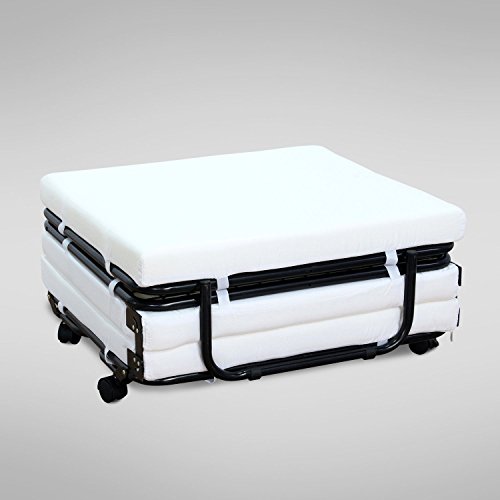 Folding Convertible Sofa Bed Ottoman Couch Mattress Lounge Bed Sleeper w/Casters - Thumbnail 5