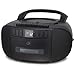 GPX BCA209B Portable Am/FM Boombox with CD and Cassette Player, Black (Renewed)thumb 2