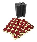 Ceramic ferrite round disc magnet kit - 200 pcs magnet & stickers kit – Superior quality – Multi-purpose (11/16 Inch, 100 Magnets + 100 Adhesive stickers)