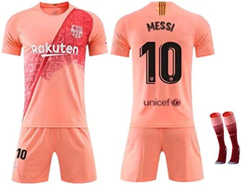 FRYP Barcelona jersey 18-19 Barcelona home 10# Messi short sleeve suit Children's football uniform custom jersey