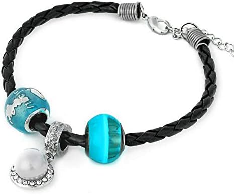 Sharefashion Colored Glaze Luminous Glow Fluorescent Bracelet Pu Hand Rope (SF-15BD126)