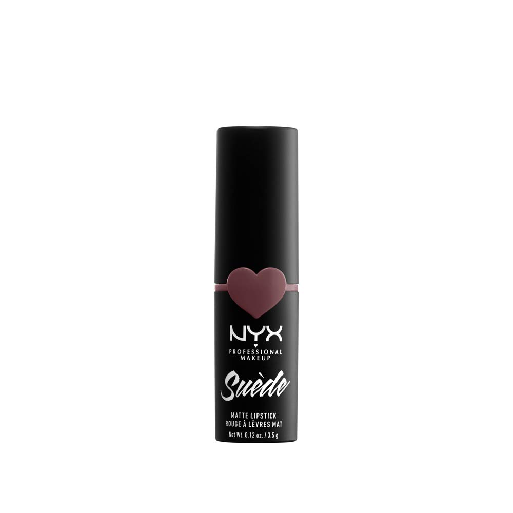 NYX Professional Makeup , Lipstick, Suede Matte Lipstick, Lightweight Powdery-Matte Finish in a Heart-Adorned Case, Velvety Plush Lip Colour, Shade: Lavender And Lace, 0.021 kg