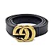 HG-products G-Style Girls Women Business Casual Belt Luxury Fashion[2.5CM] (Black/Copper Buckle, 095CM [Waist 26~29