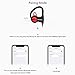 Wireless Bluetooth Headphones, Labobbon Best Ear Buds Earphones for Jogging, Running, Sport, Workout and More, HD Stereo Noise Cancelling LED Sweatproof in Ear Headset with Built-in Mic, Black & Red